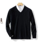 Luxury V-Neck Wool Cashmere Pullover