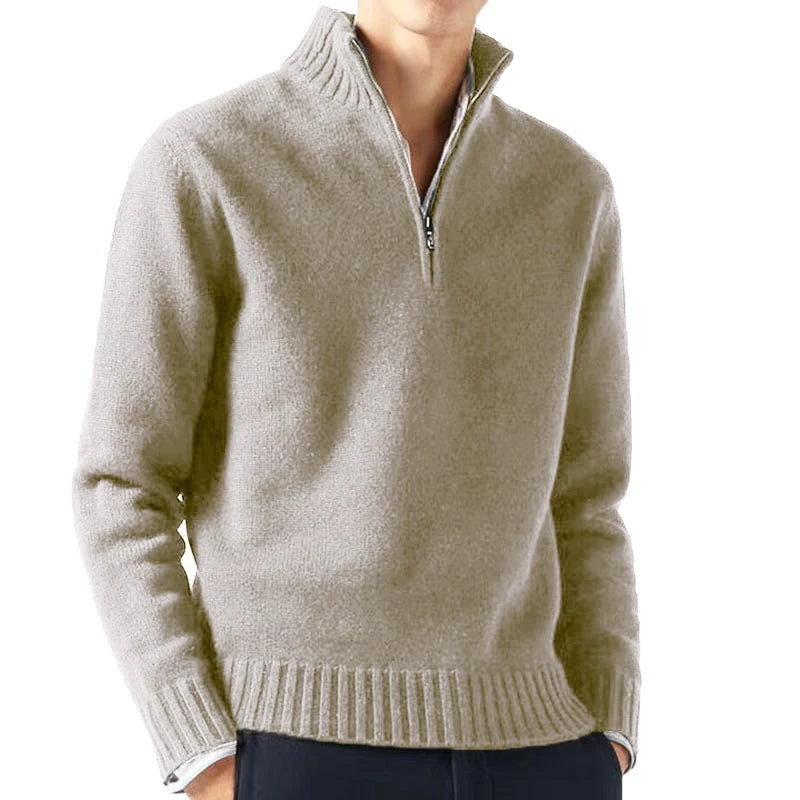 Warm Long-Sleeve Turtleneck Pullover