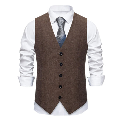 Elite Plaid Suit Vest for Men
