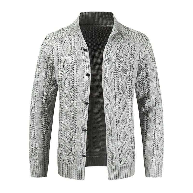 Men’s Luxe Single-Breasted Sweater Coat