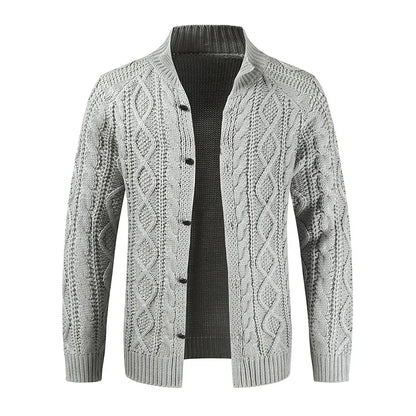 Men’s Luxe Single-Breasted Sweater Coat - Imperial