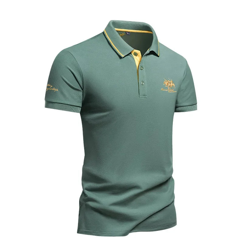 Signature Embroidered Polo – Short Sleeve