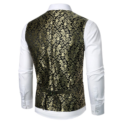 Stripped Elegance Men’s Suit Vest