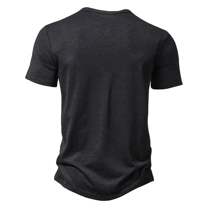 Premium Cotton Henley Tee – Men’s Casual Short Sleeve Polo