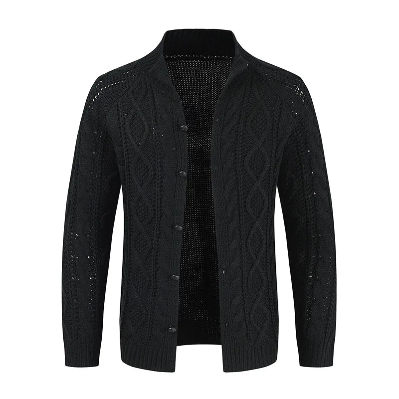 Men’s Luxe Single-Breasted Sweater Coat