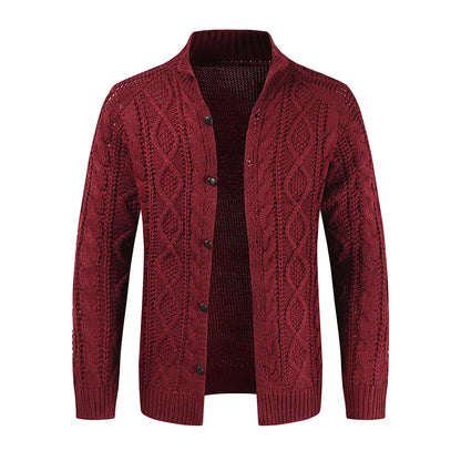 Men’s Luxe Single-Breasted Sweater Coat - Imperial
