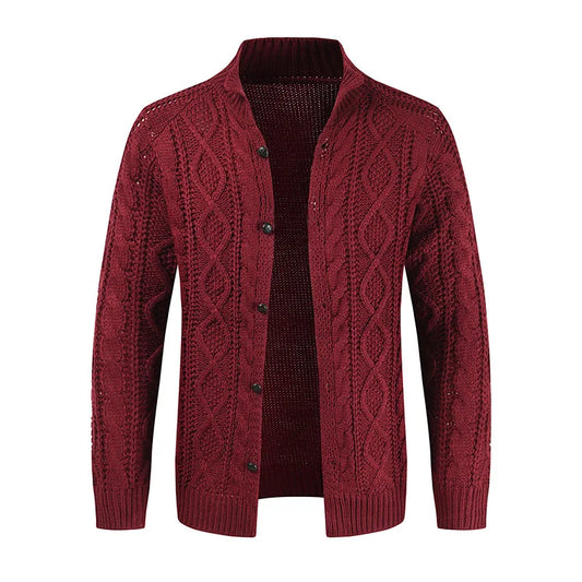Men’s Luxe Single-Breasted Sweater Coat