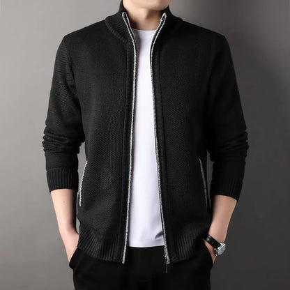 Men’s Premium Stand Collar Sweater Jacket - Imperial