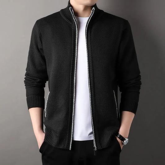 Men’s Premium Stand Collar Sweater Jacket