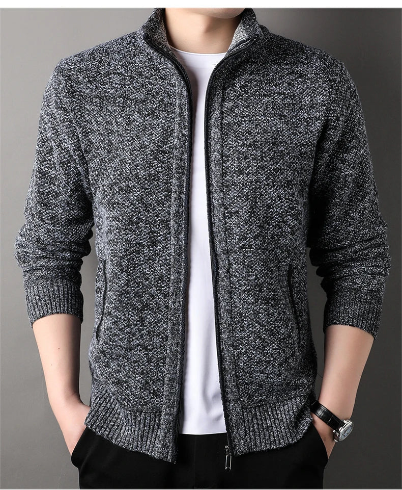 Men’s Premium Stand Collar Sweater Jacket
