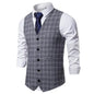 Elite Plaid Suit Vest for Men