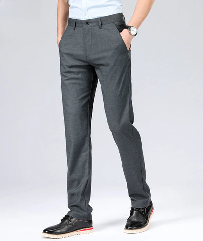 LuxeLine Men’s Linen Tailored Trousers