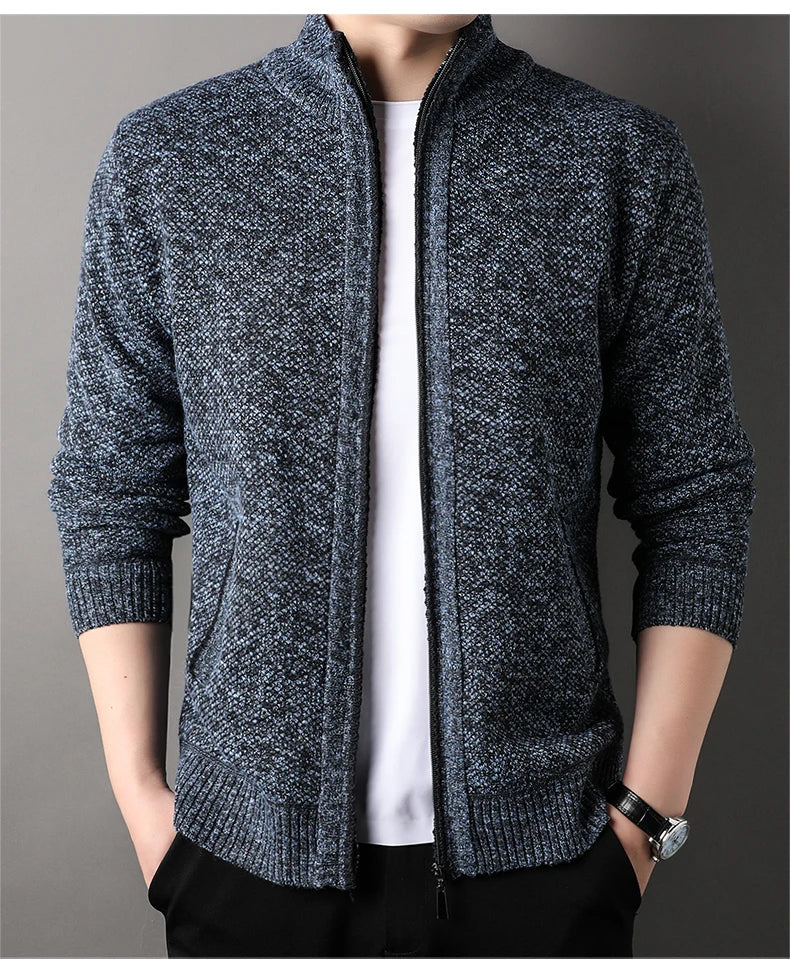 Men’s Premium Stand Collar Sweater Jacket