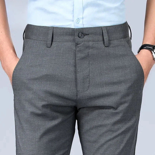 LuxeLine Men’s Linen Tailored Trousers