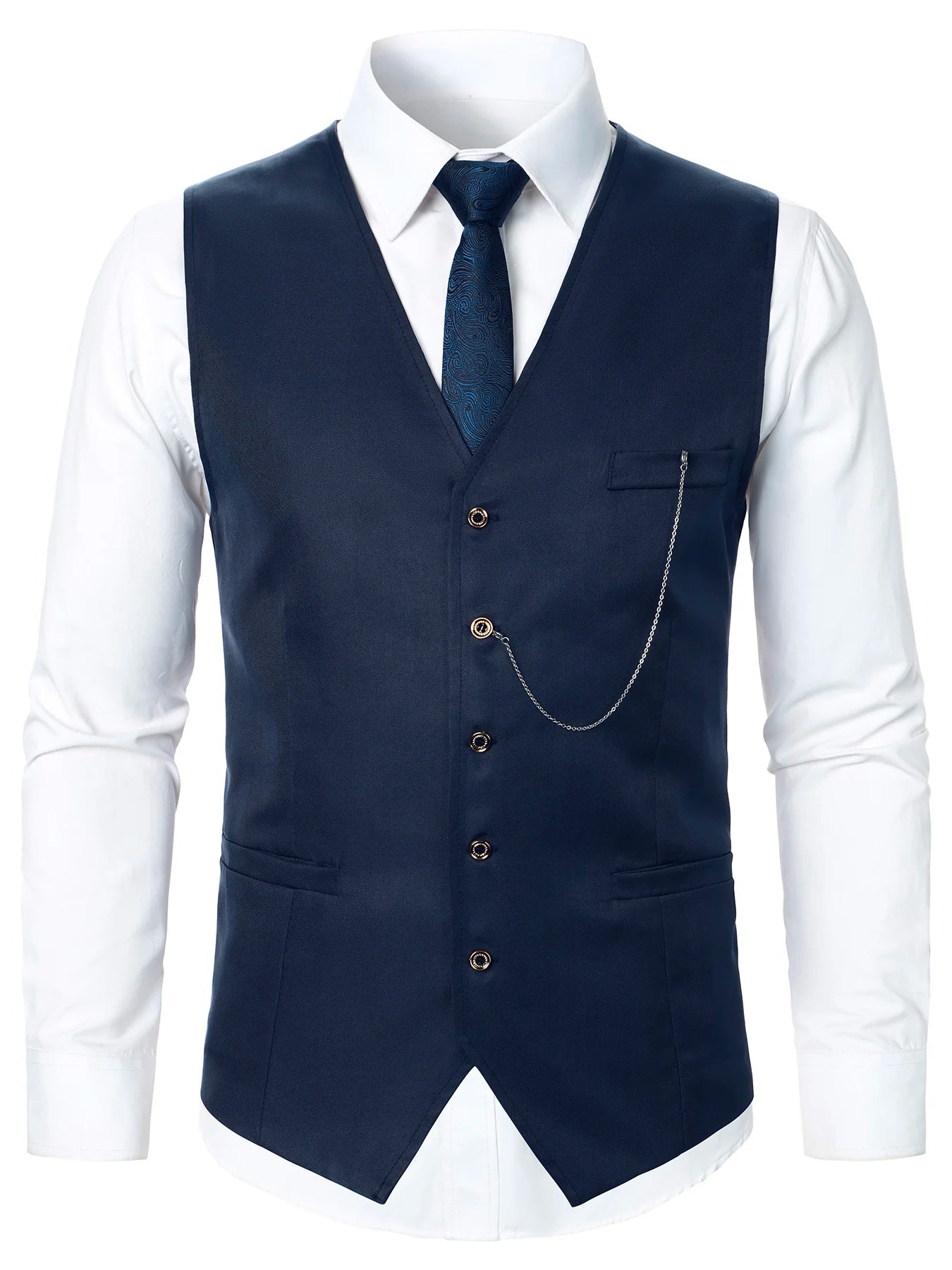 Stripped Elegance Men’s Suit Vest