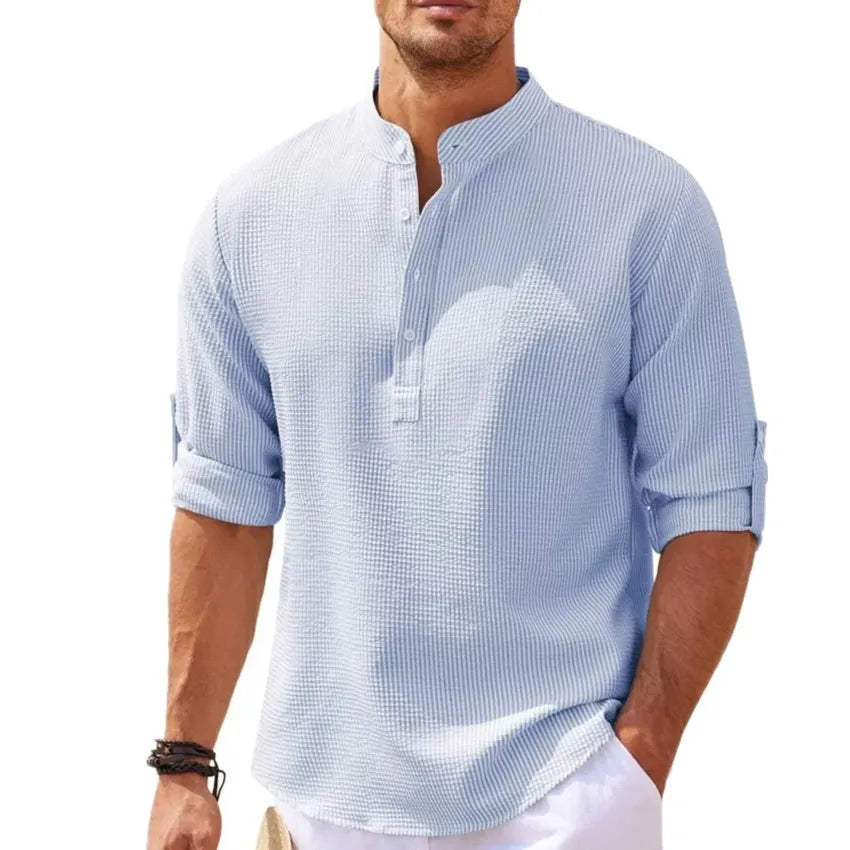 Seaside Classic Cotton Linen Shirt for Men