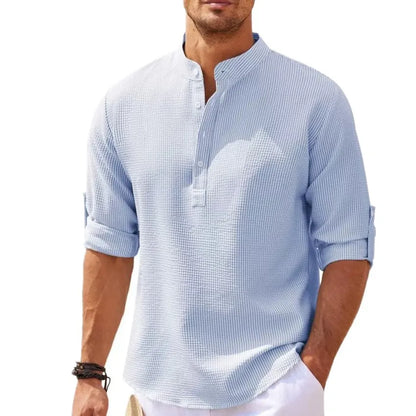 Seaside Classic Cotton Linen Shirt for Men